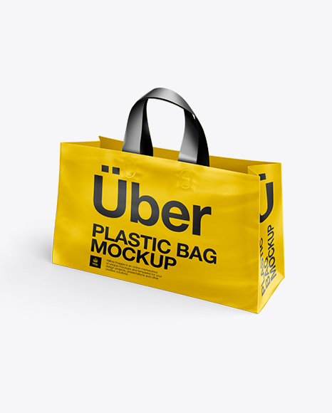 Download دانلود موکاپ بگ پلاستیکی Plastic Shopping Bag PSD Mockup 10745 | تایم کد