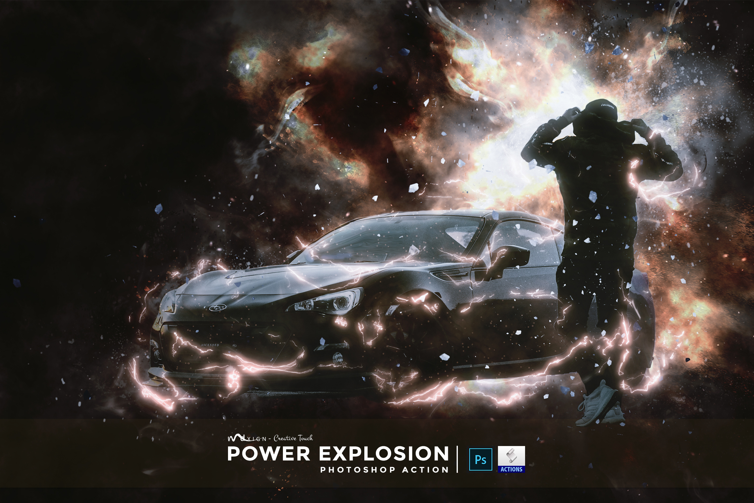 Power Explosion Photoshop Action