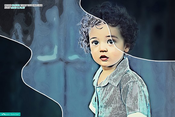اکشن فتوشاپ نقاشی رنگ روغن