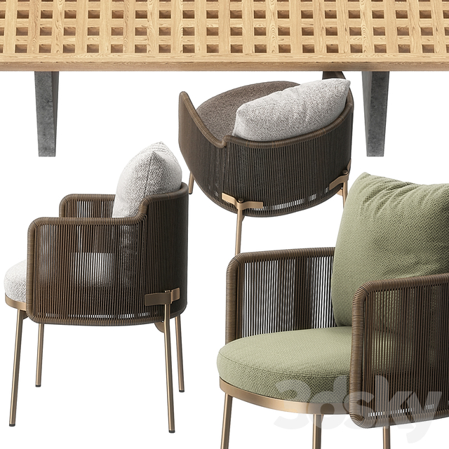 Tape Chair Quadrado Table By Minotti