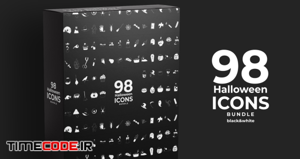 98 Halloween Icons Bundle