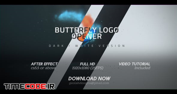  Butterfly Logo Opener l Elegant Logo Opener l Flipping Wings Logo Opener 