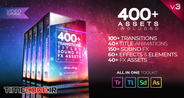400+ Pack: Transitions, Titles, Sound FX