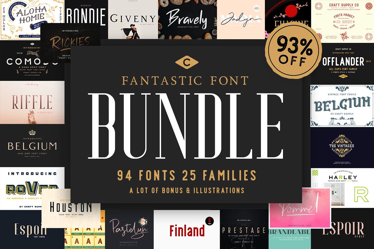 FANTASTIC Font Bundle (93% OFF) | Stunning Serif Fonts