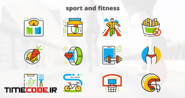 Sport and Fitness - Flat Animated Icons