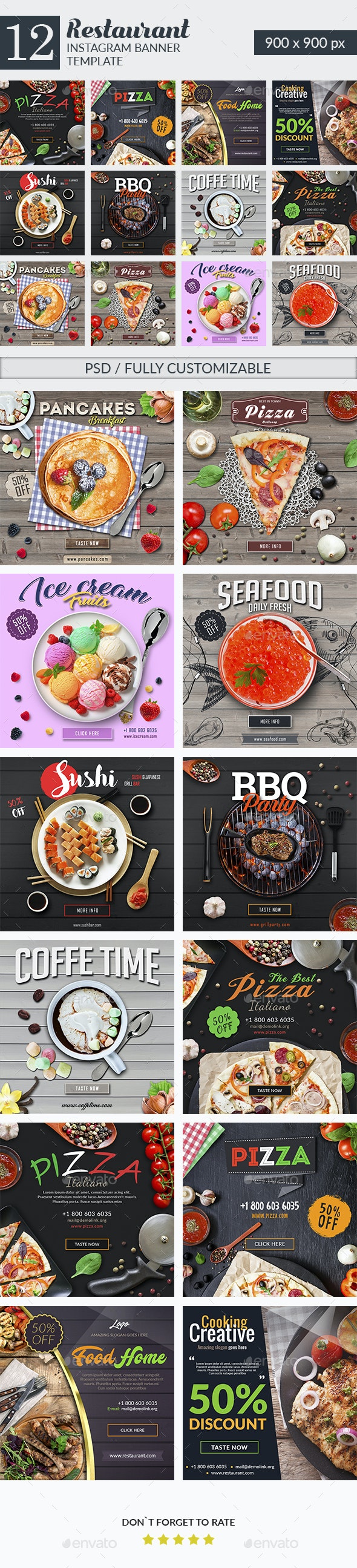 Food & Restaurant Instagram Banners