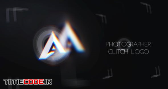  Minimal Photographer Glitch Logo 