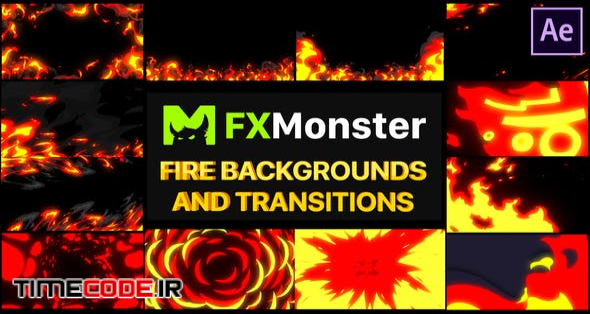  Fire Backgrounds And Transitions | After effects 