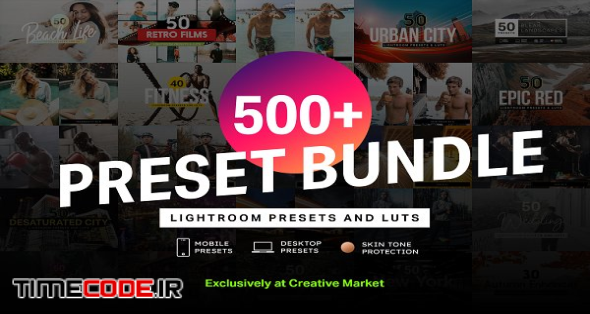 500+ Lightroom Presets & LUTs Bundle | Unique Add-Ons