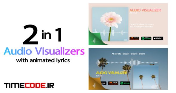 Minimal Audio Visualizer With Lyrics