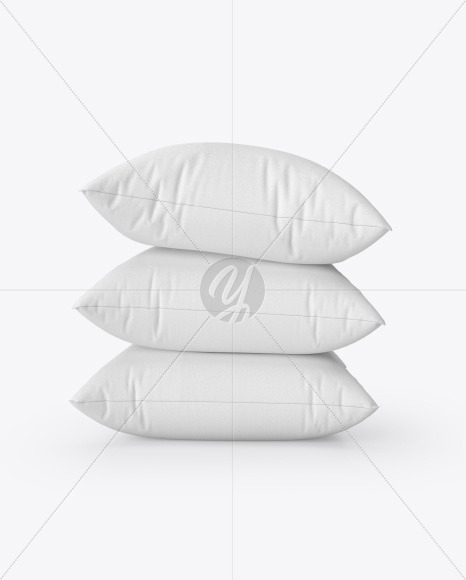 Three Square Pillows Mockup in Object Mockups on Yellow Images Object Mockups