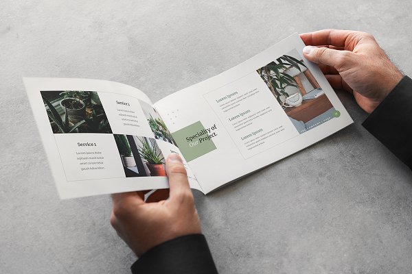 Landscape Brochure Mock-Up | Creative Print Mockups