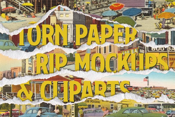 Torn Paper Cliparts & Mockups | Creative Scene Creator Mockups