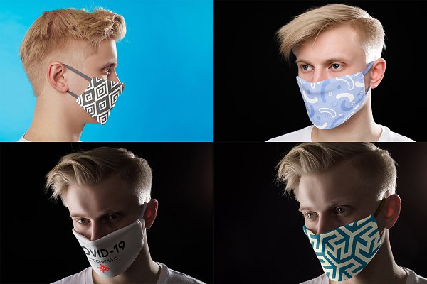 Medical Mask Mock-Up Set | Creative Mockup Templates