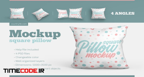 Square Pillow Mockup Set | Creative Product Mockups