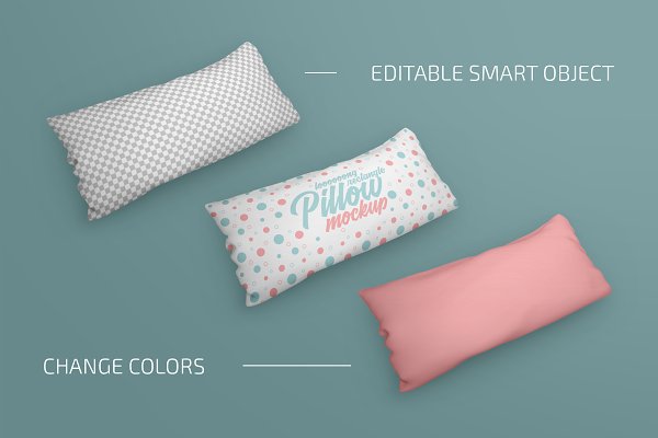 Long Rectangular Pillow Mockup Set | Creative Product Mockups