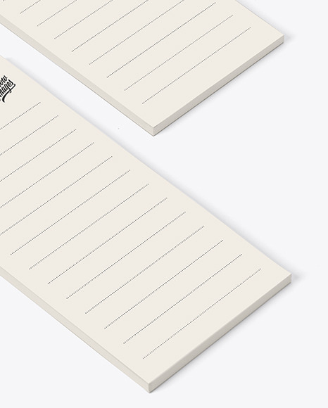 Four Paper Pads Mockup in Stationery Mockups on Yellow Images Object Mockups