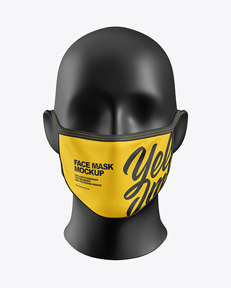 Download دانلود موکاپ ماسک Face Mask Mockup 58078 | تایم کد