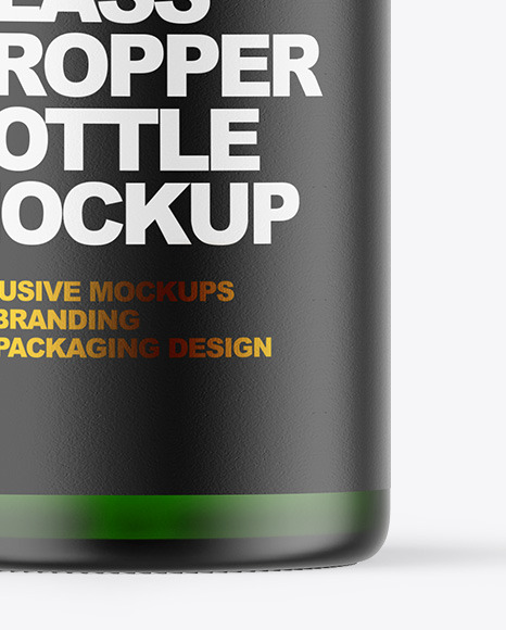 Download Free Mockups Frosted Green Glass Dropper Bottle Psd