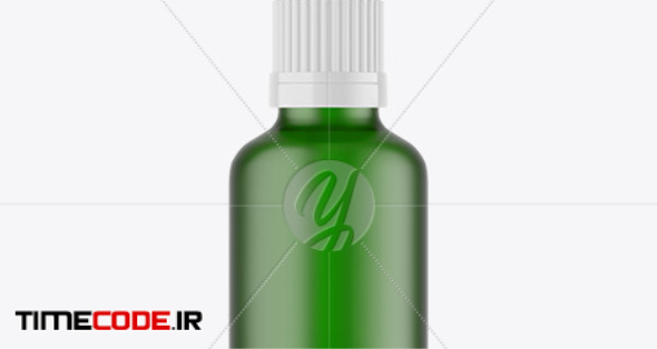 Download دانلود موکاپ قطره چکان Frosted Green Glass Dropper Bottle ...