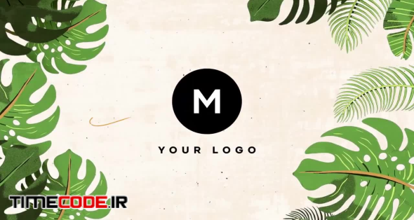 Nature Tropical Leaves Logo