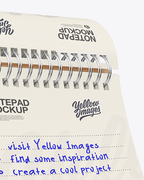 Notepad Mockup in Stationery Mockups on Yellow Images Object Mockups
