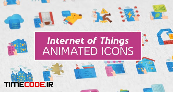  Internet of Things Modern Flat Animated Icons 