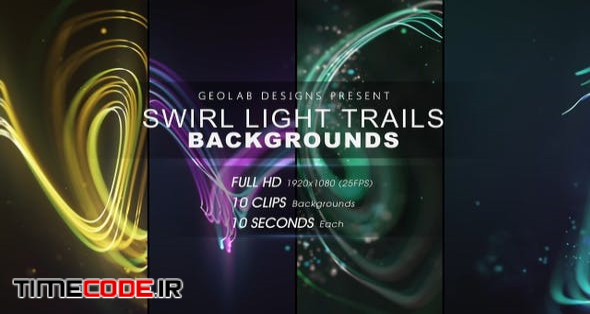  Swirl Light Trails Backgrounds l Colorful Trails Backgrounds l Flow Lines Backgrounds 