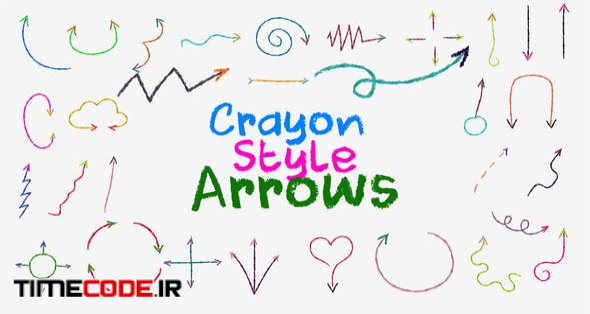  Crayon Style Arrows 