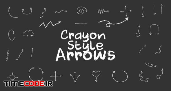  Crayon Style Arrows 