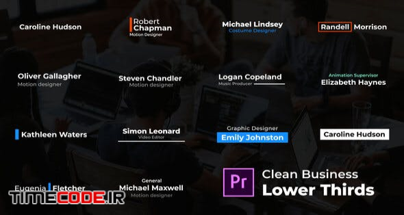 Clean Business Lower Thirds - For Premiere Pro 