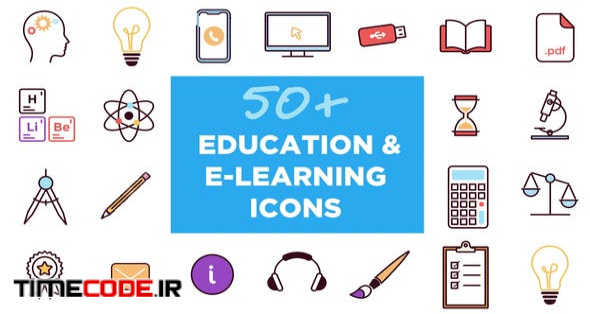  50+ Animated Icons for Education and E-learning 