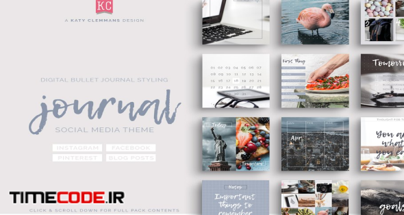 Journal Social Media Template Pack | Creative Photoshop Templates