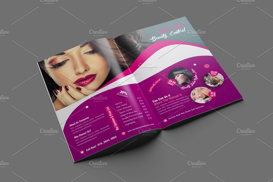 Beauty Saloon Brochure Templates | Creative Photoshop Templates