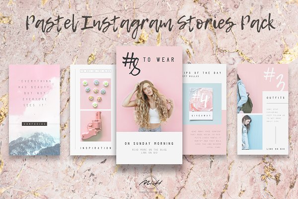 Pastel Instagram Stories Template | Creative Photoshop Templates