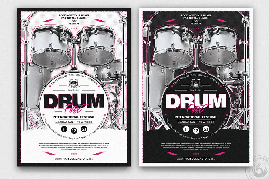 Drum Fest Flyer Template | Creative Photoshop Templates