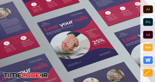 Nail Studio Flyer | Creative Illustrator Templates