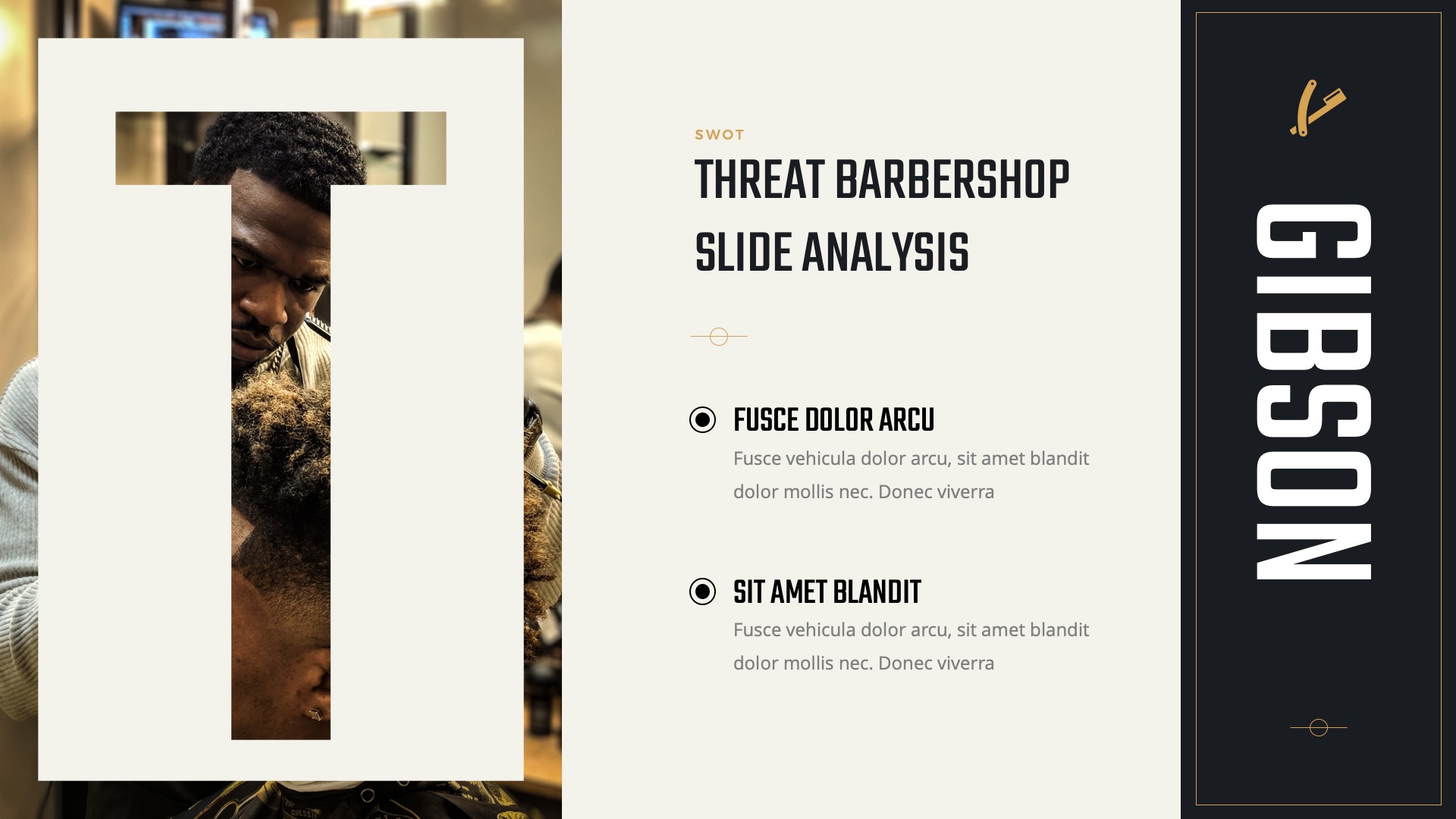 GIBSON - Barbershop & Shaving Powerpoint Template
