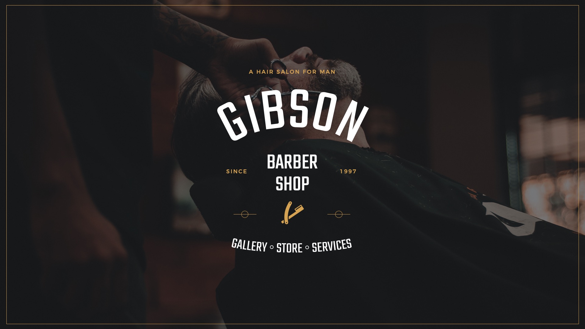 GIBSON - Barbershop & Shaving Powerpoint Template