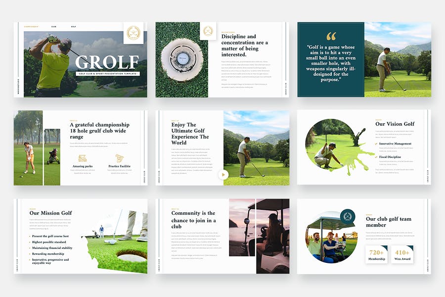 GROLF - Golf Club & Sport Powerpoint Template