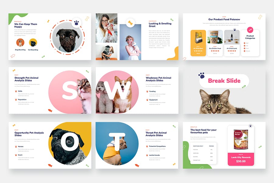 Petsnow - Pet Care & Pet Shop Powerpoint Template