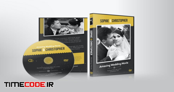 Wedding DVD Cover With Disc Label Set