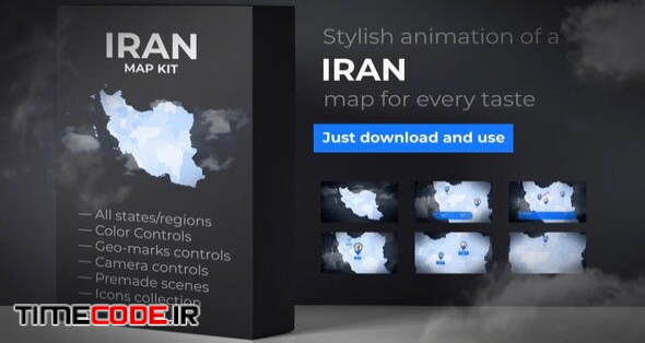 Iran Map - Islamic Republic Of Iran Persia Map Kit