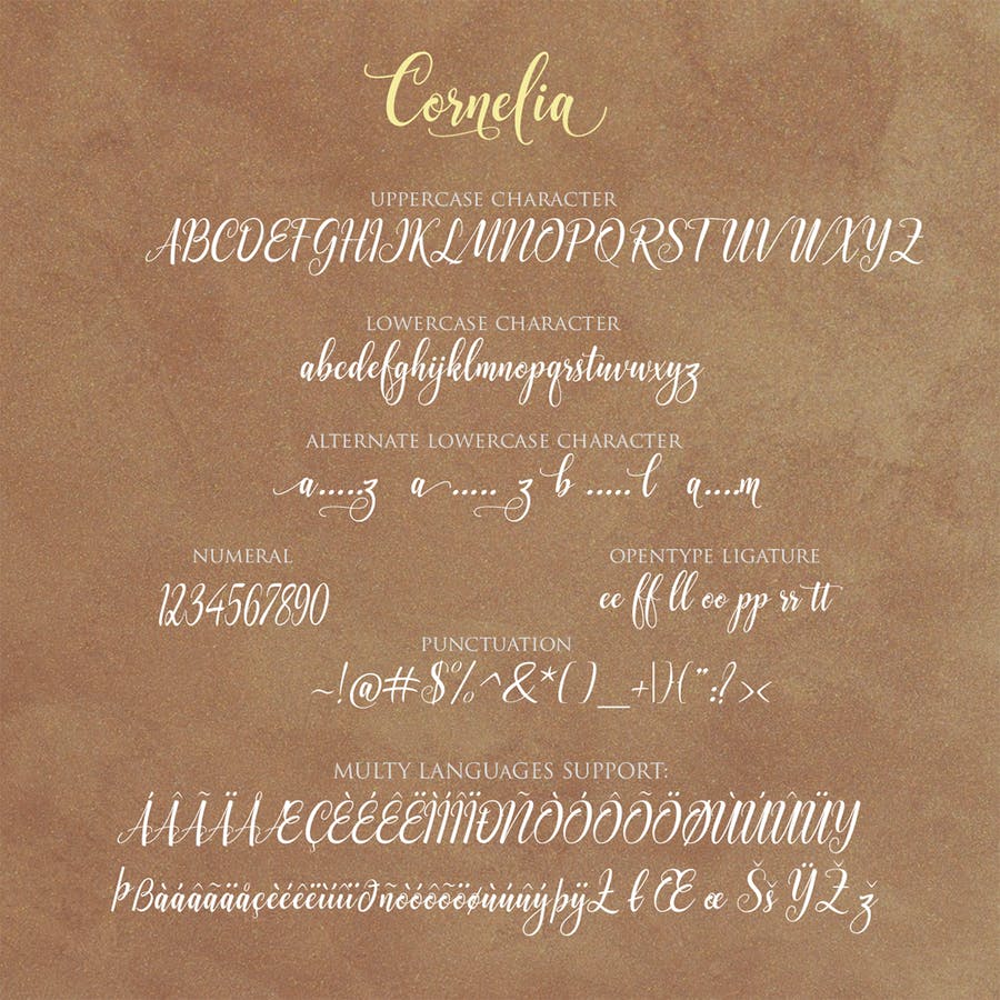 CORNELIA Modern Script