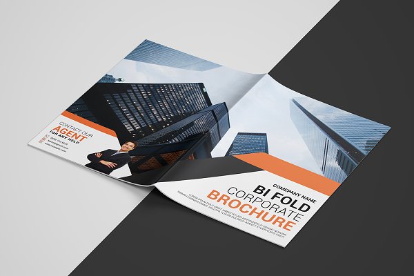Corporate Bi-fold Brochure | Creative Photoshop Templates