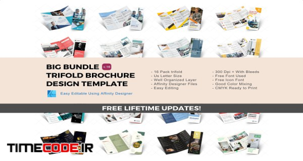 Update! Bundle 16 Trifold Template | Creative Canva Templates