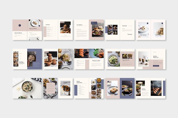 Minimalist Editorial Cookbook For Chef | Creative Market