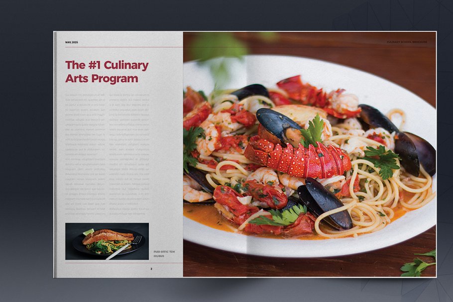 Culinary School Brochure Template | Creative InDesign Templates