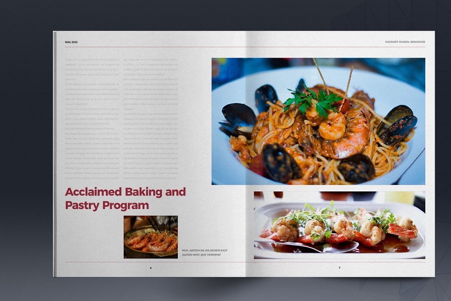 Culinary School Brochure Template | Creative InDesign Templates