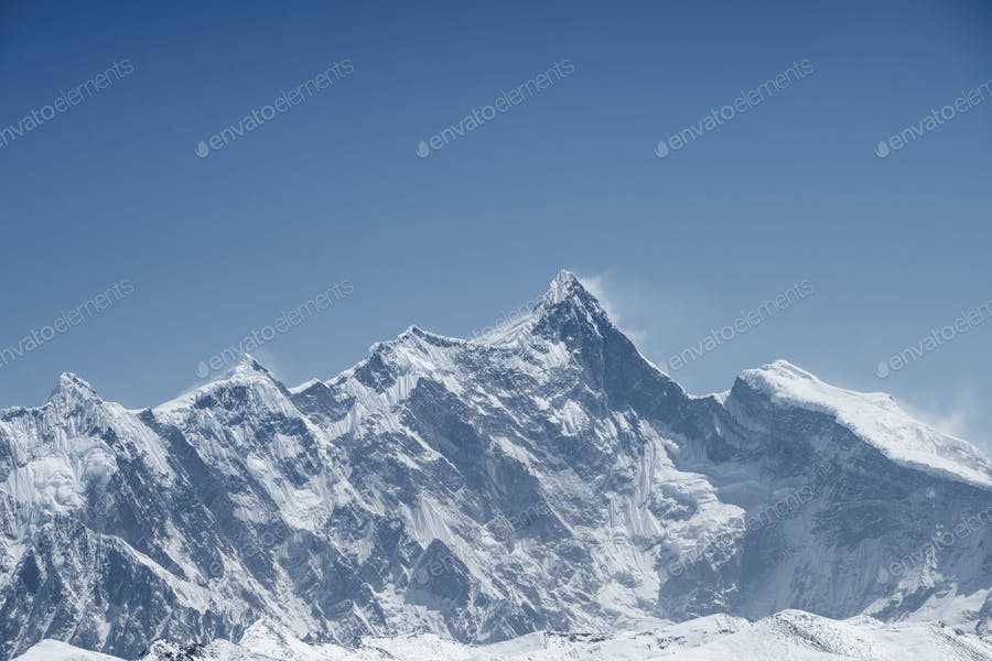 Mountain Peak Against A Blue Sky